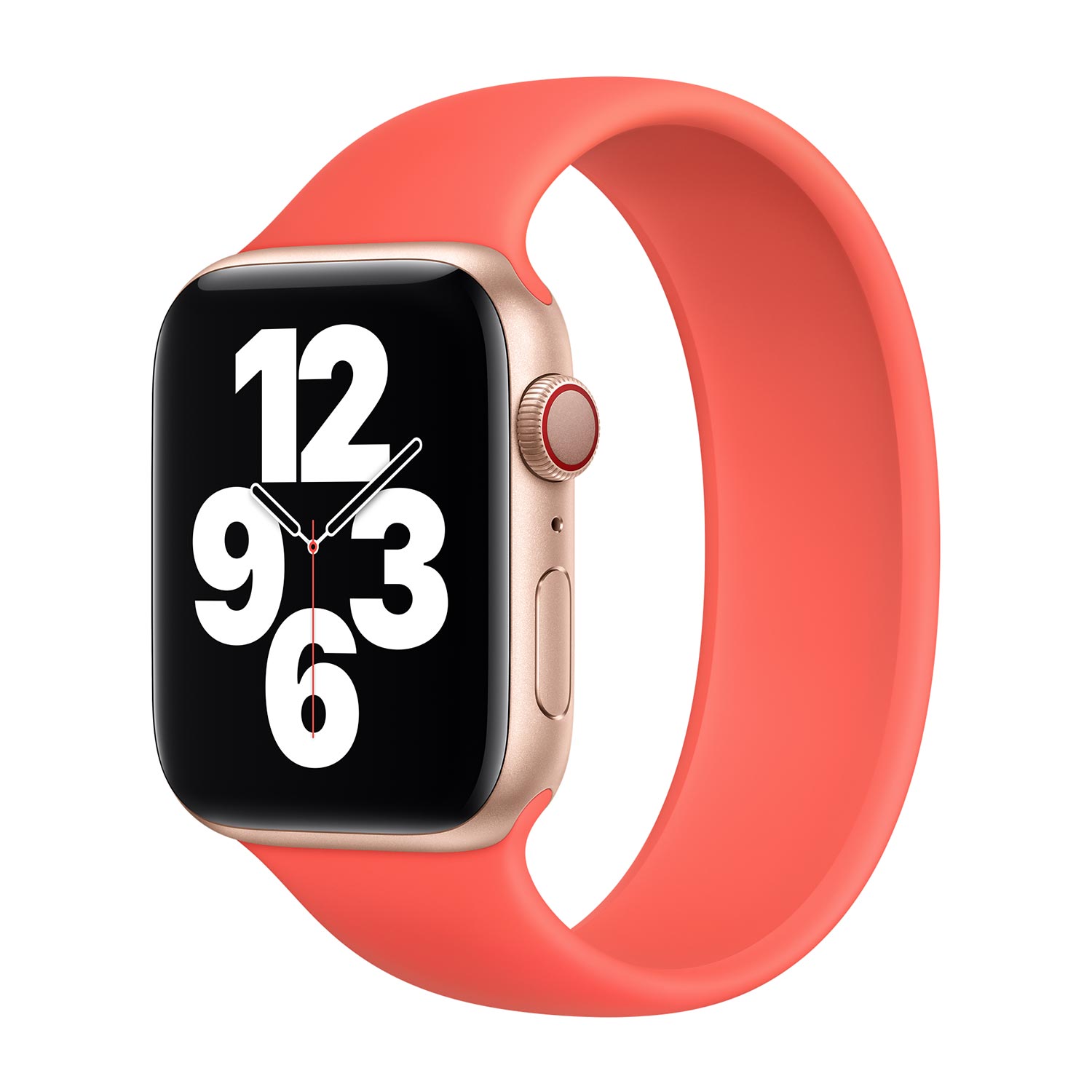 Silikon Solo Loop für Apple Watch | 44/45/46/49 mm – Größe 10 – Pink Citrus