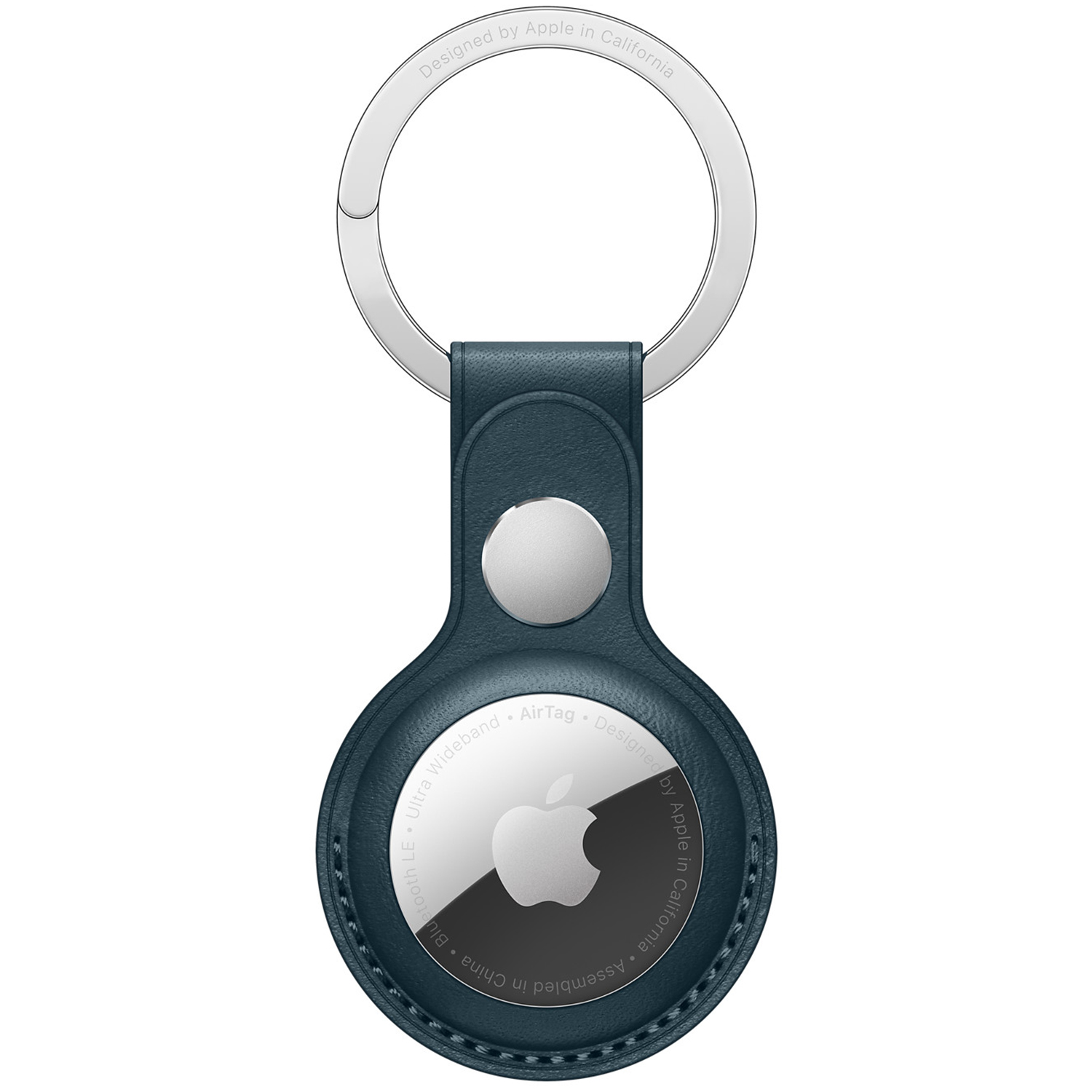 Leather Key Ring für Apple AirTag - Baltic Blue