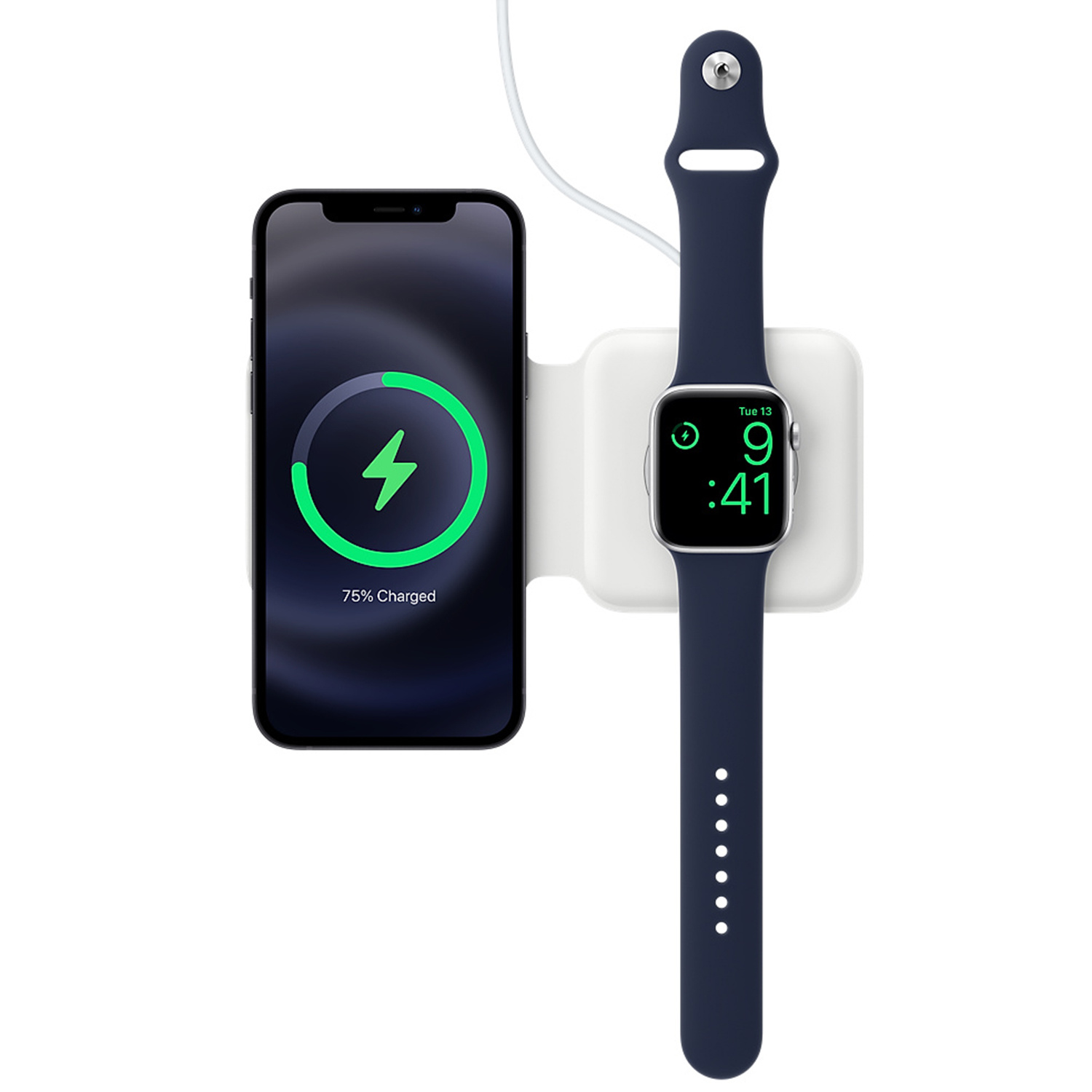 MagSafe Duo Wireless Charger iPhone / Apple Watch - Weiß