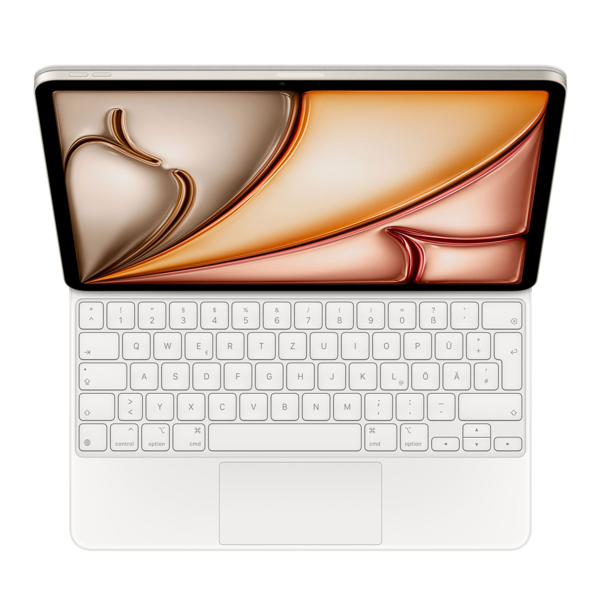 Magic Keyboard für das Apple iPad Air 13 Zoll (2026) M4 / (2025) M3 / (2024) M2 / iPad Pro 12.9 (2018/2020/2021/2022) - QWERTZ / DE - Weiß
