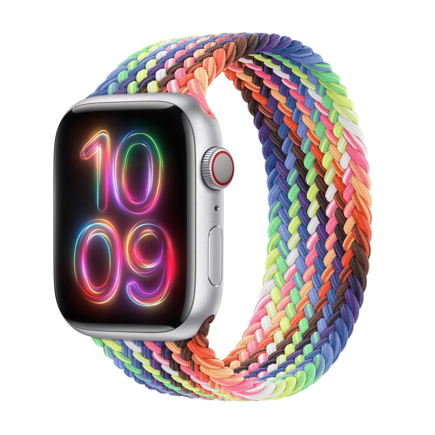 Geflochtenes Solo Loop für Apple Watch | 38/40/41/42 mm - Größe 4 - Pride Edition