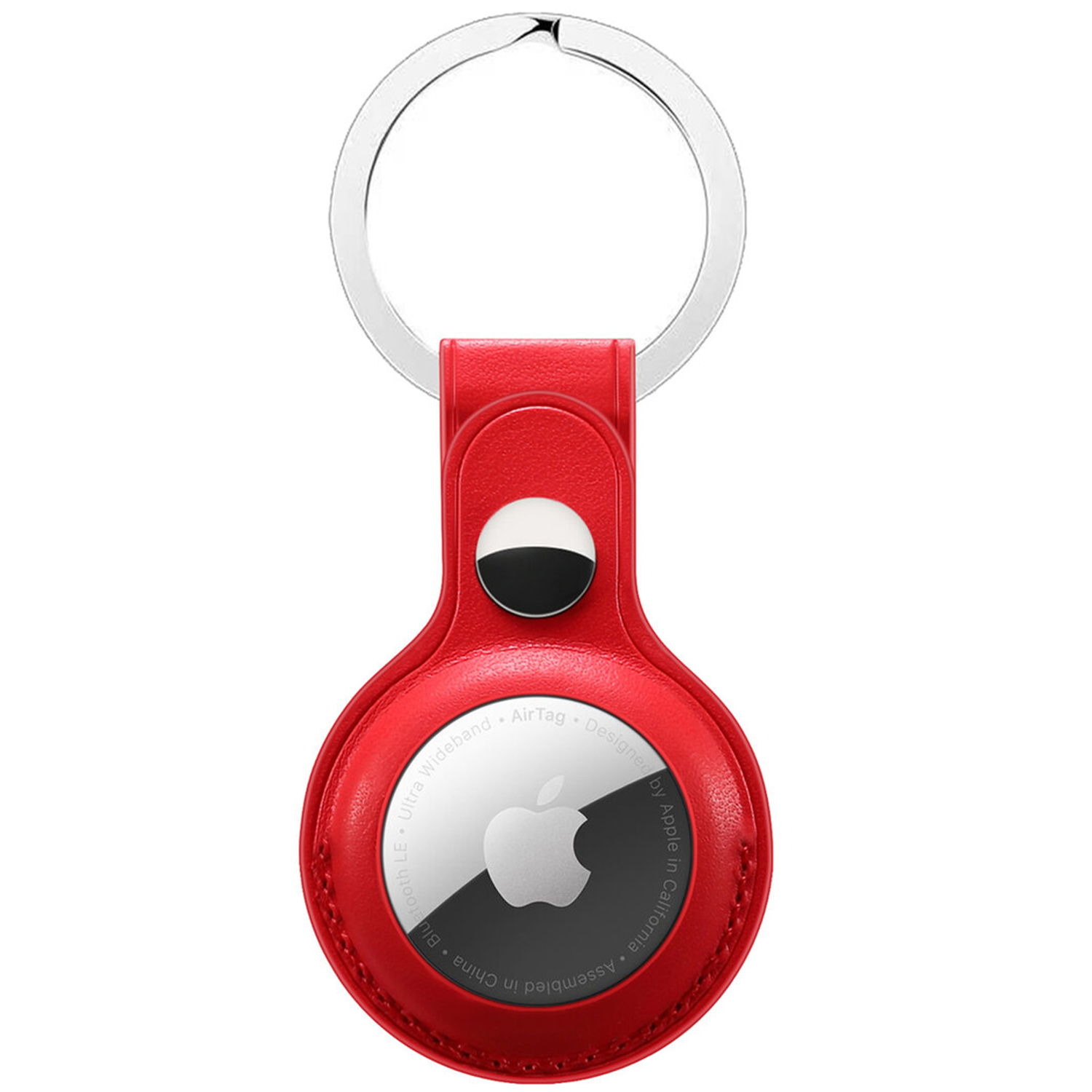 Leather Key Ring für Apple AirTag - Red