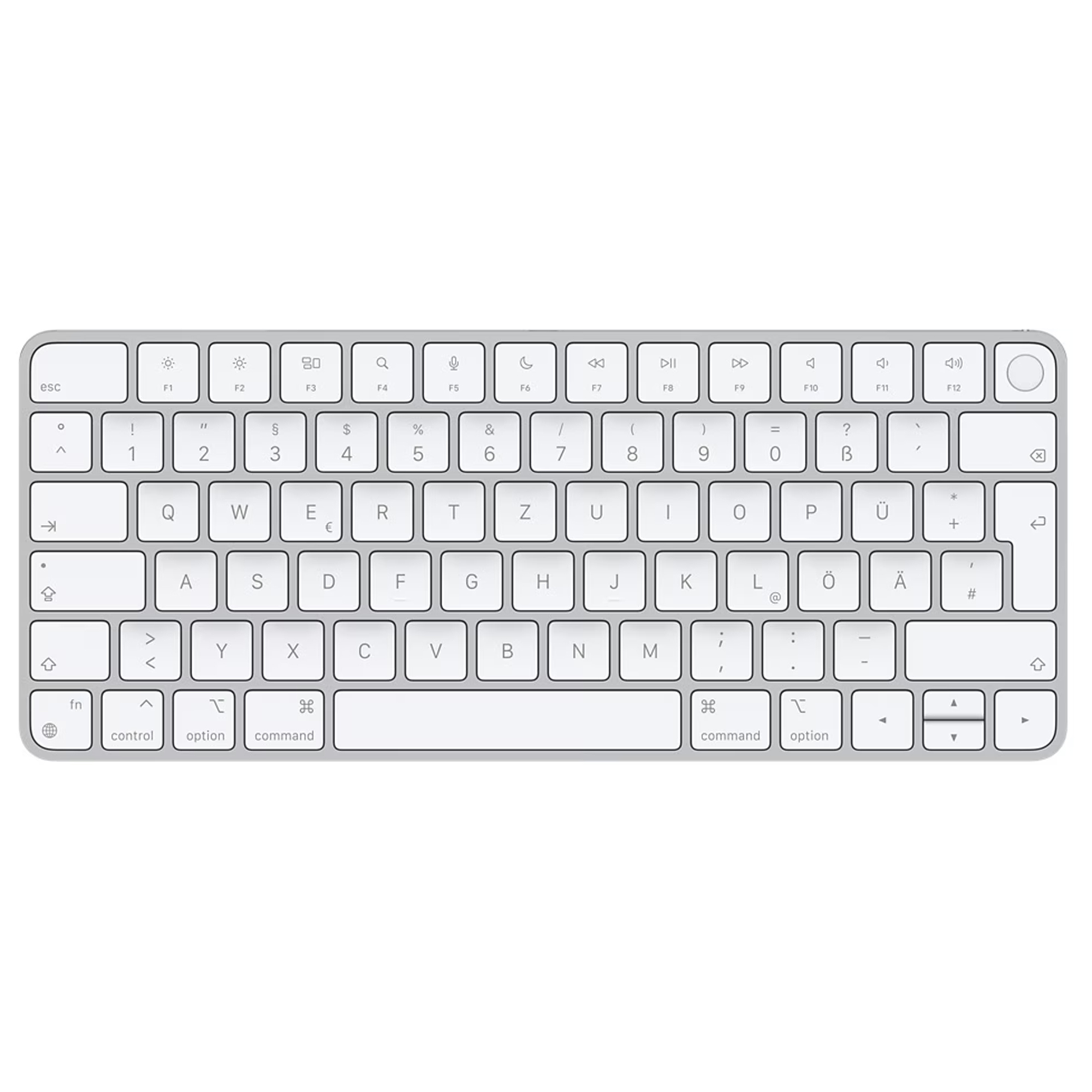 Apple Magic Keyboard mit Touch ID – Kabellose Tastatur – QWERTZ / DE – Lightning – Weiß