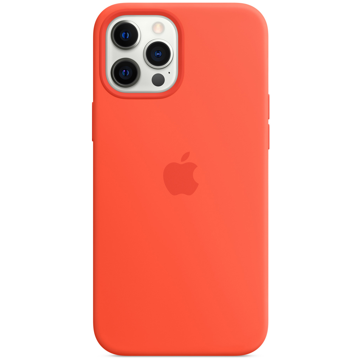 Silikon-Case MagSafe für das Apple iPhone 12 Pro Max - Electric Orange