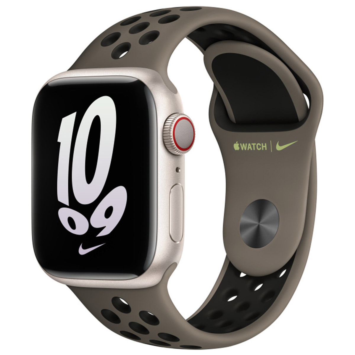 Nike Sport Armband für Apple Watch | 38/40/41/42 mm - Größe S/M/L - Olive Grey / Black