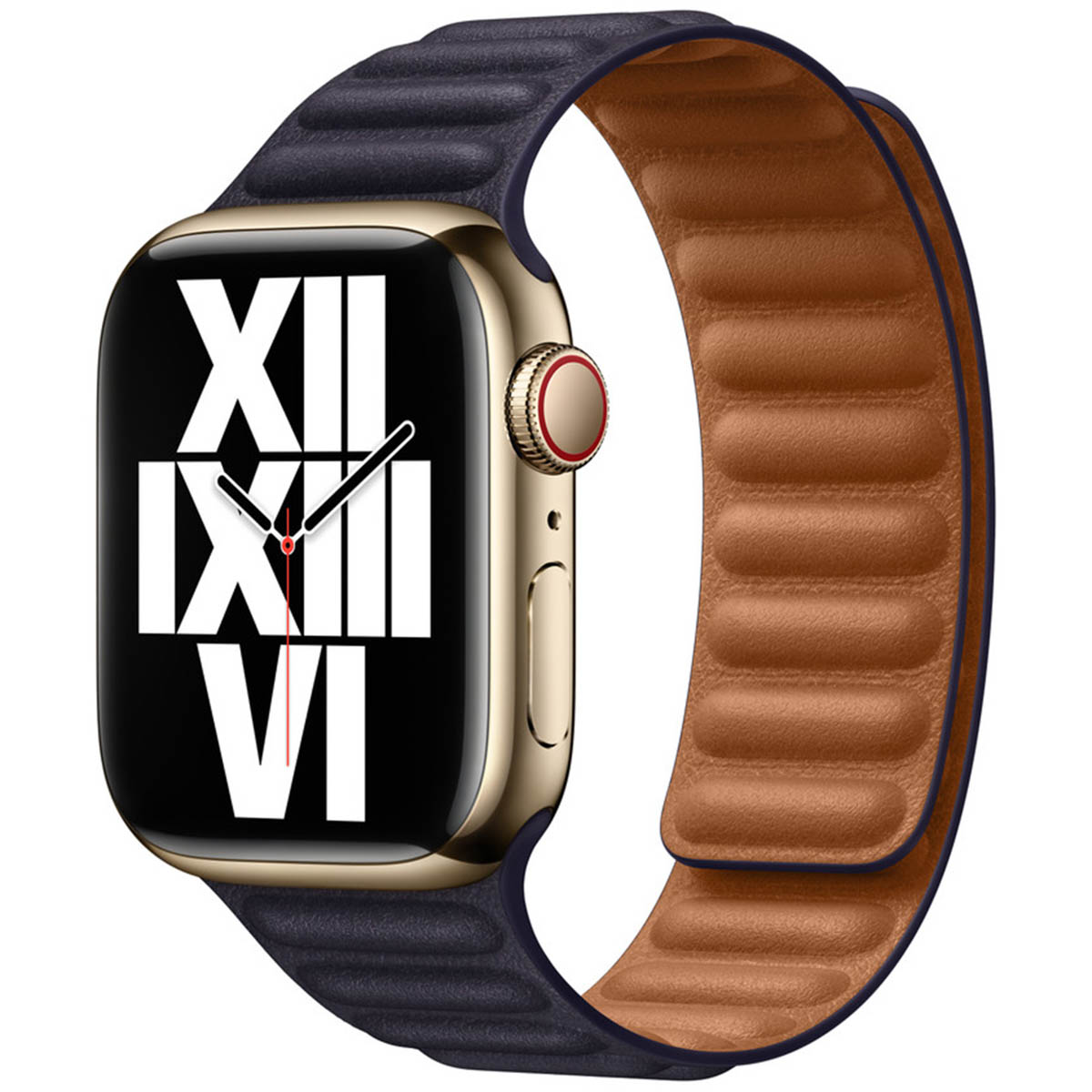 Leather Link Armband für Apple Watch | 38/40/41/42 mm – Größe S/M – Ink