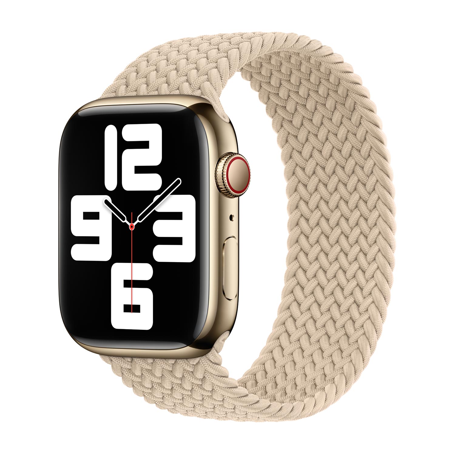 Geflochtenes Solo Loop für Apple Watch | 38/40/41/42 mm – Größe 5 – Beige