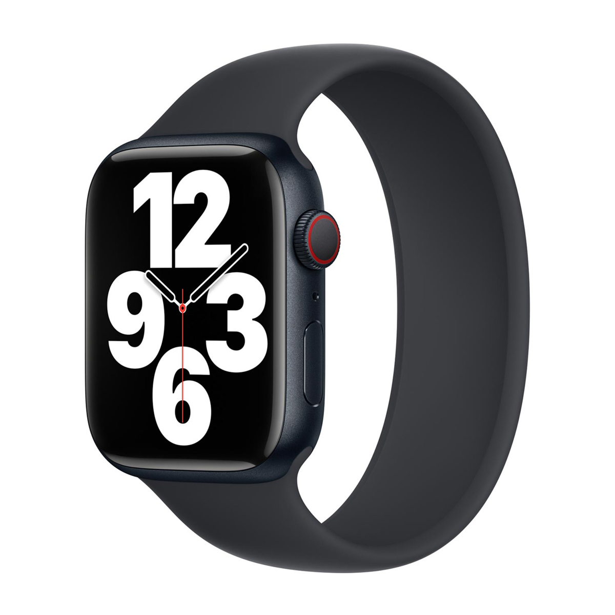 Silikon Solo Loop für Apple Watch | 44/45/46/49 mm – Größe 12 – Midnight