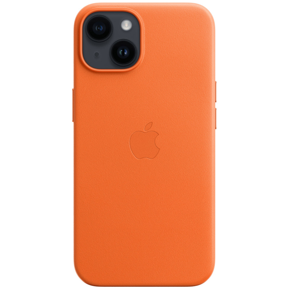 Leder-Case MagSafe für das Apple iPhone 14 – Orange