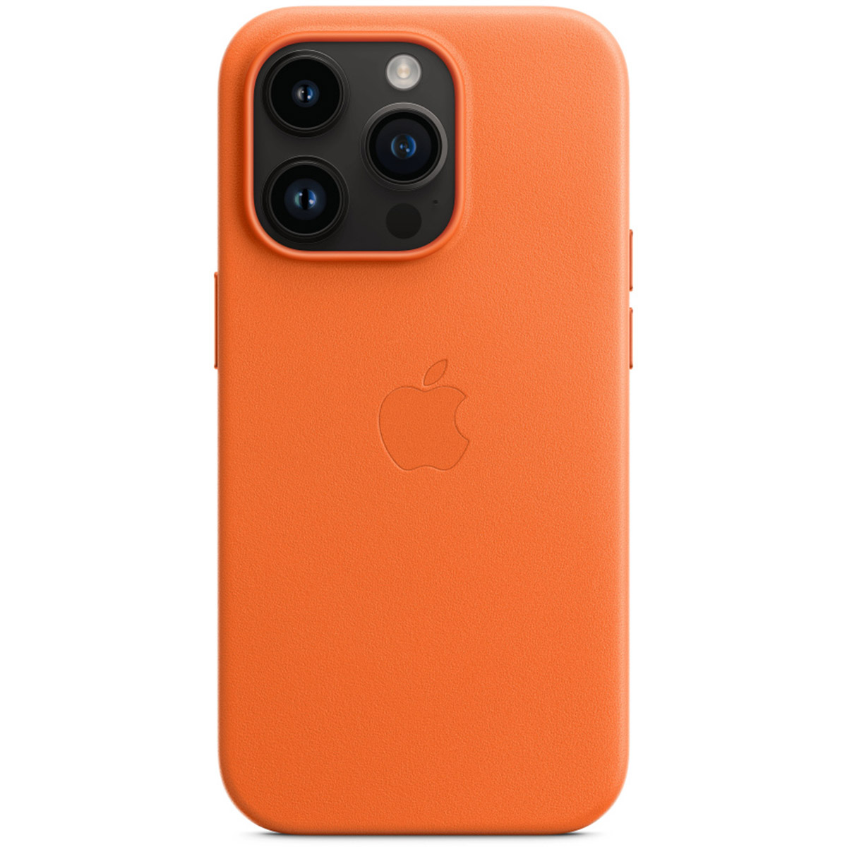 Leder-Case MagSafe für das Apple iPhone 14 Pro – Orange