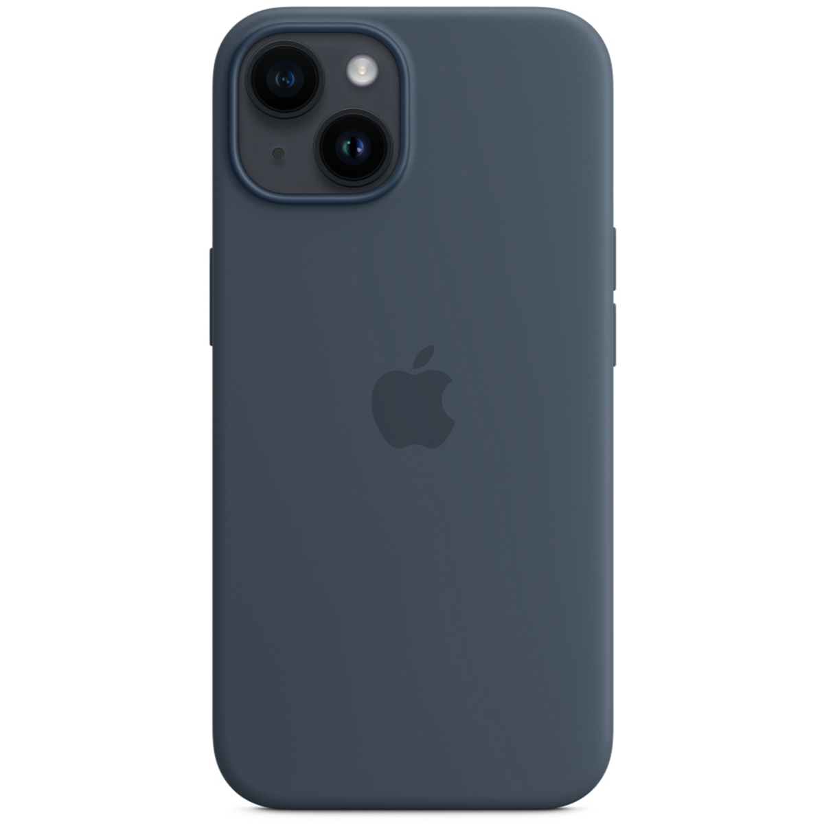 Silikon-Case MagSafe für das Apple iPhone 14 – Storm Blue