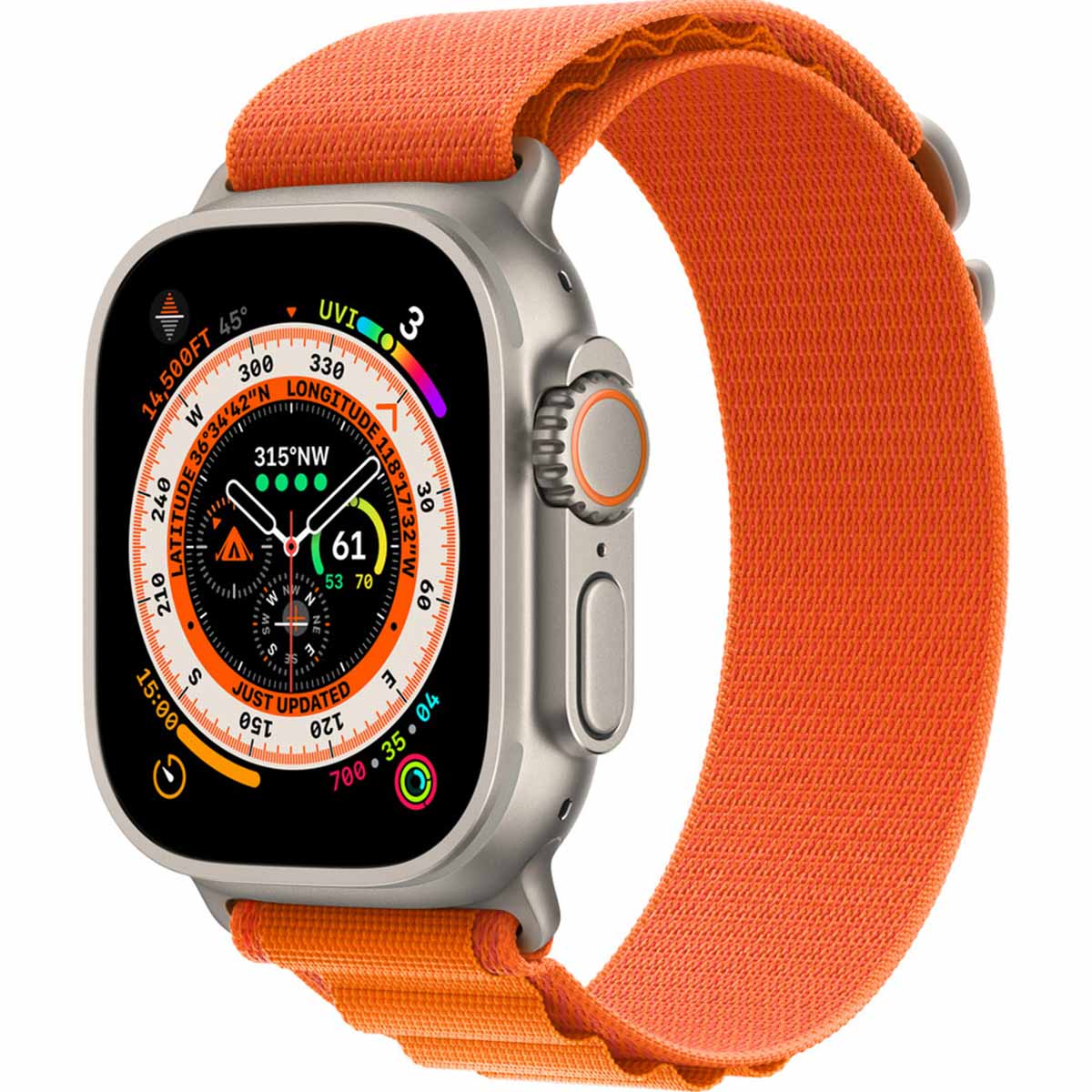 Alpine Loop Armband für Apple Watch | 44/45/46/49 mm - Größe L - Orange