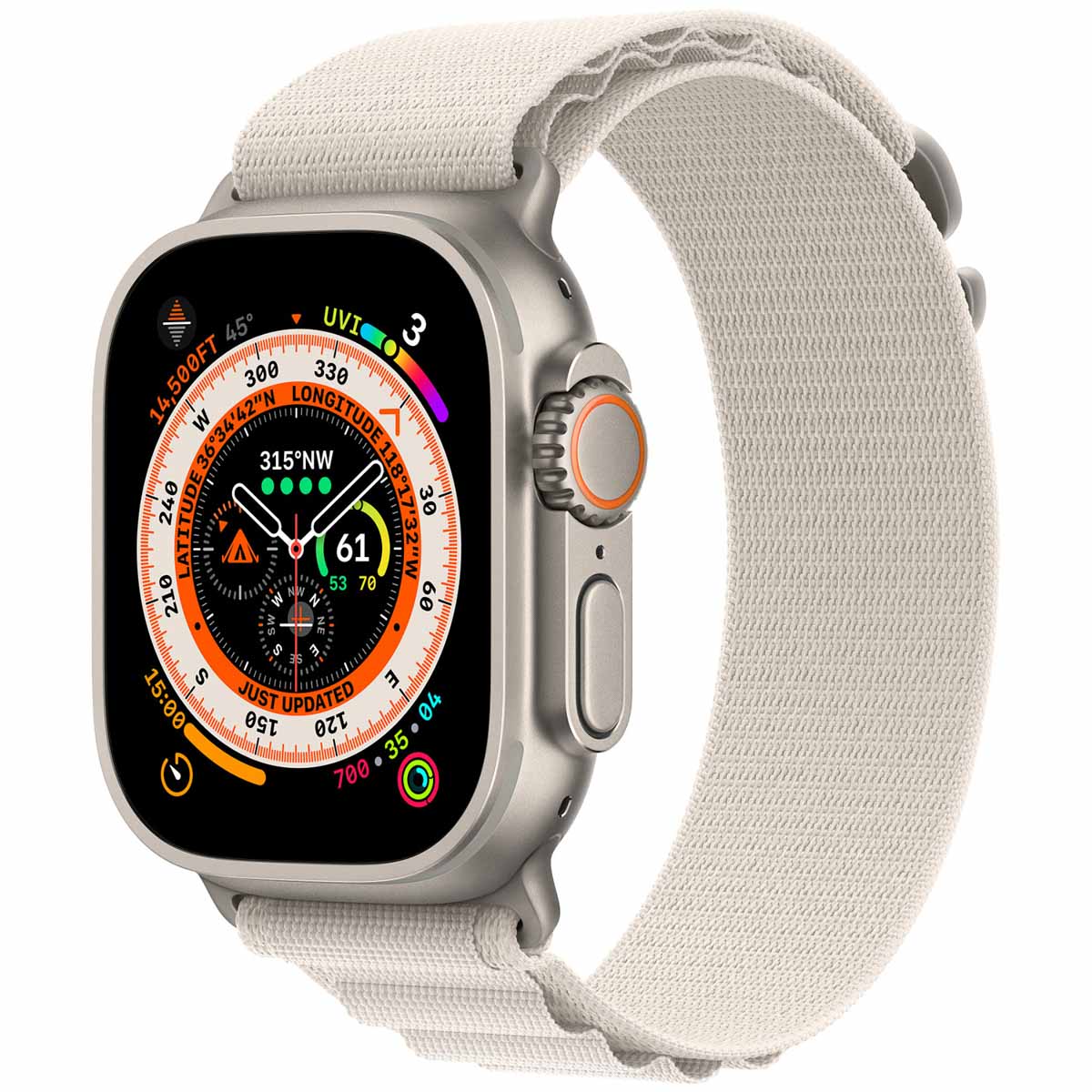 Alpine Loop Armband für Apple Watch | 44/45/46/49 mm – Größe S – Starlight