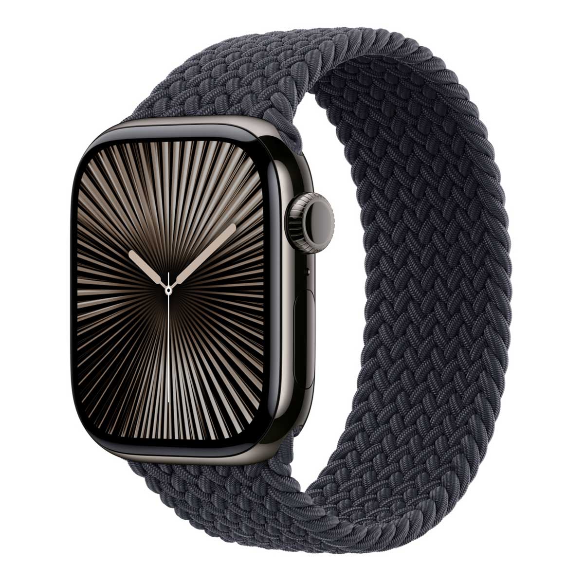 Geflochtenes Solo Loop für Apple Watch | 44/45/46/49 mm – Größe 3 – Midnight