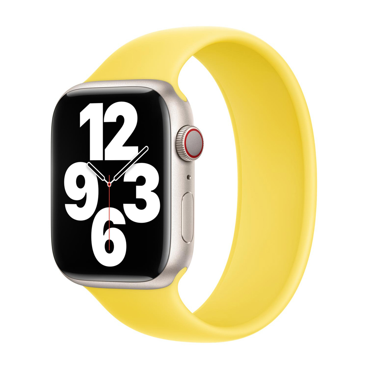 Silikon Solo Loop für Apple Watch | 38/40/41/42 mm – Größe 8 – Canary Yellow