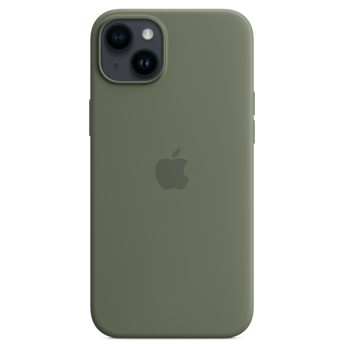 Silikon-Case MagSafe für das Apple iPhone 14 Plus - Olive
