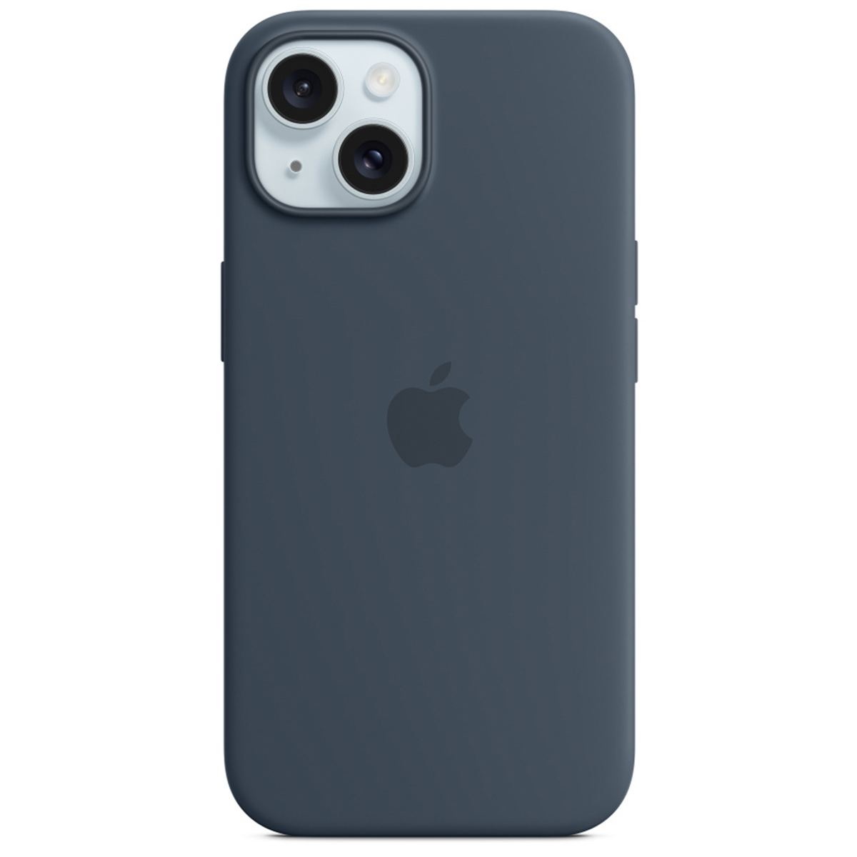 Silikon-Case MagSafe für das Apple iPhone 15 - Storm Blue