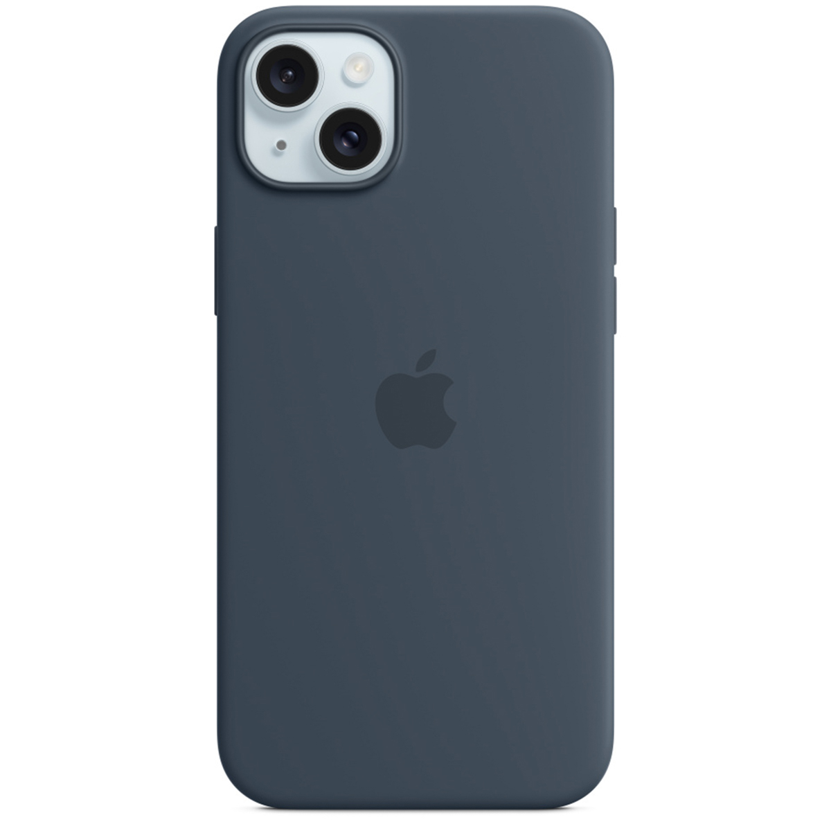 Silikon-Case MagSafe für das Apple iPhone 15 Plus - Storm Blue