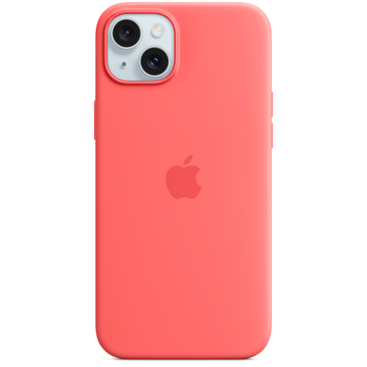 Silikon-Case MagSafe für das Apple iPhone 15 Plus - Guava