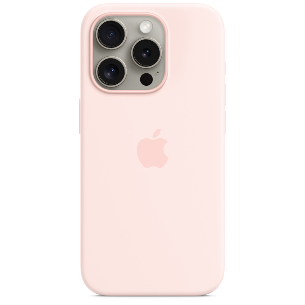 Silikon-Case MagSafe für das Apple iPhone 15 Pro - Light Pink