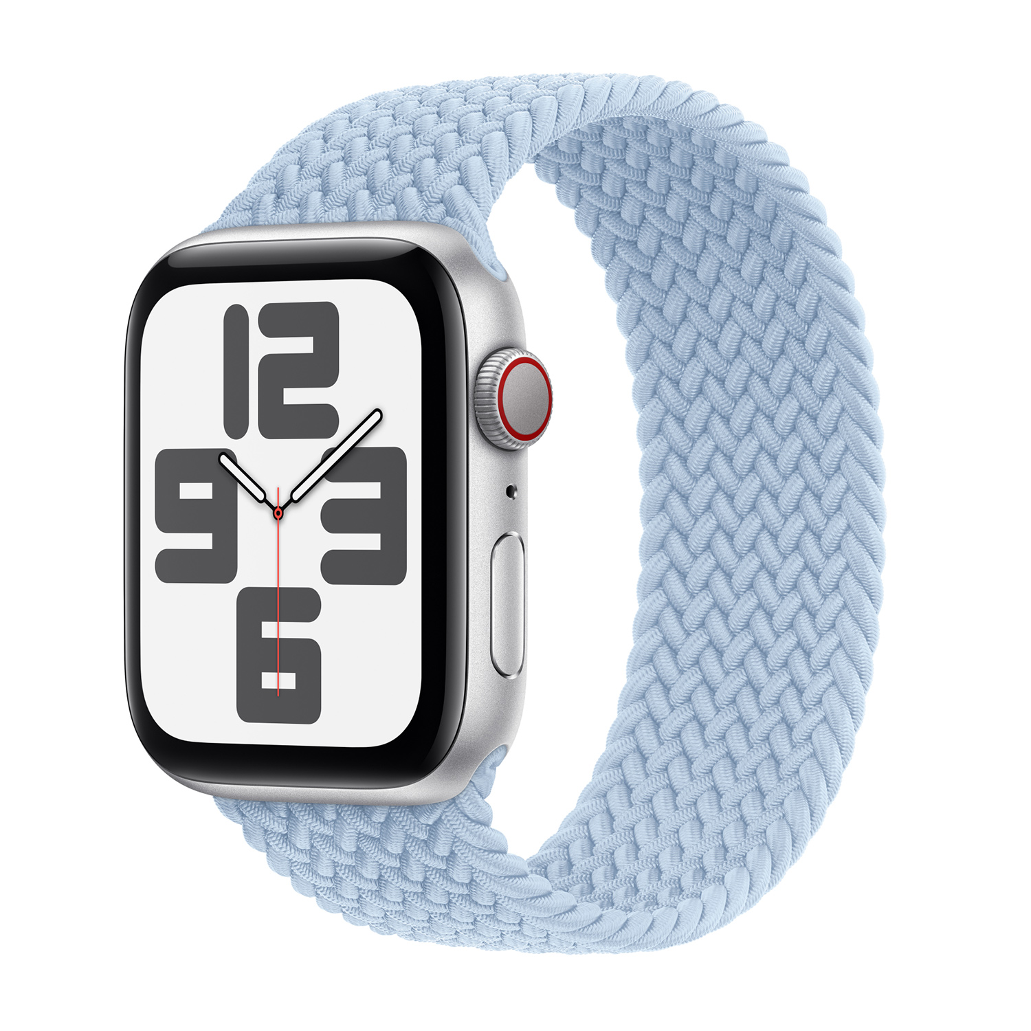 Geflochtenes Solo Loop für Apple Watch | 44/45/46/49 mm - Größe 8 - Light Blue