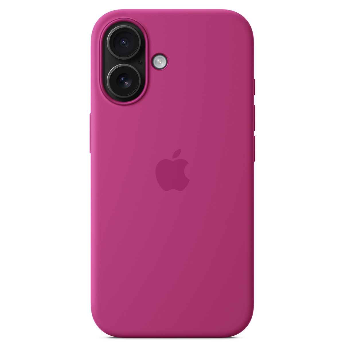 Silikon-Case MagSafe für das Apple iPhone 16 - Fuchsia