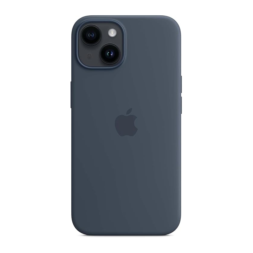 Silikon-Case MagSafe für das Apple iPhone 14 - Blau