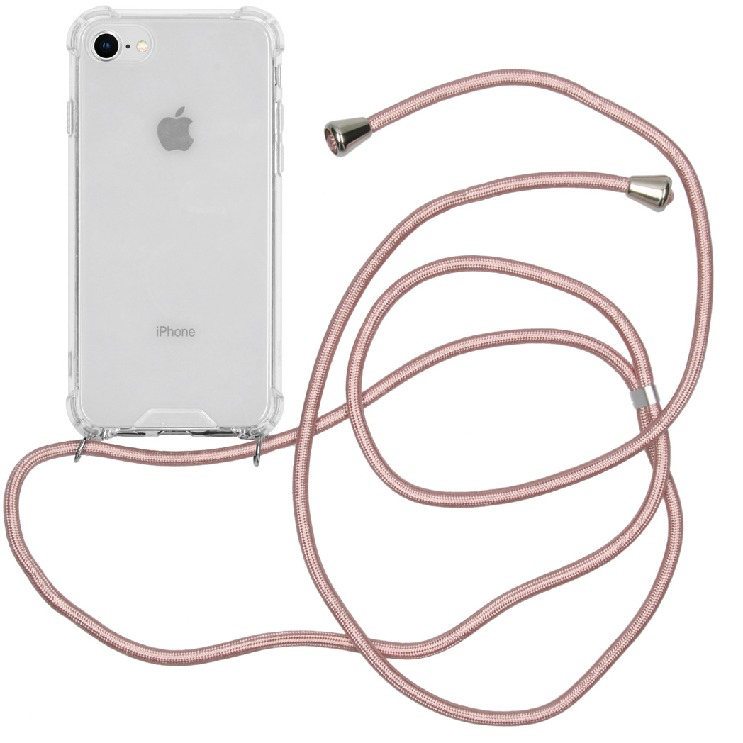 imoshion Transparentes Backcover mit Band für das Apple iPhone SE (2022 / 2020) / 8 / 7 - Rosé gold