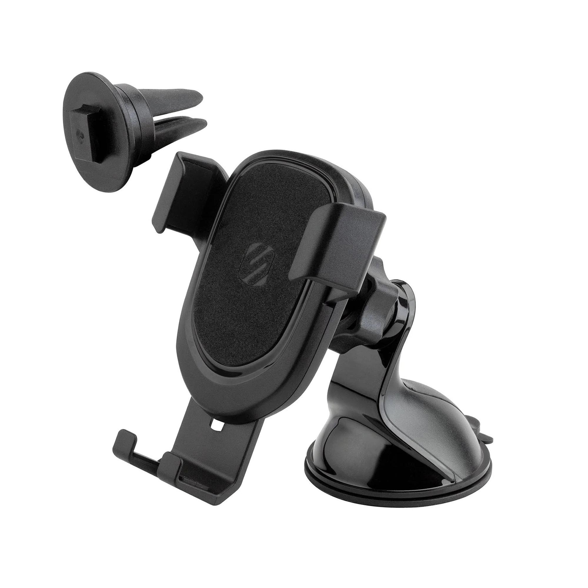 Scosche GravityDrop 3-in-1 Handyhalterung Auto - Universell - Armaturenbrett / Windschutzscheibe / Lüftungsgitter - Schwarz