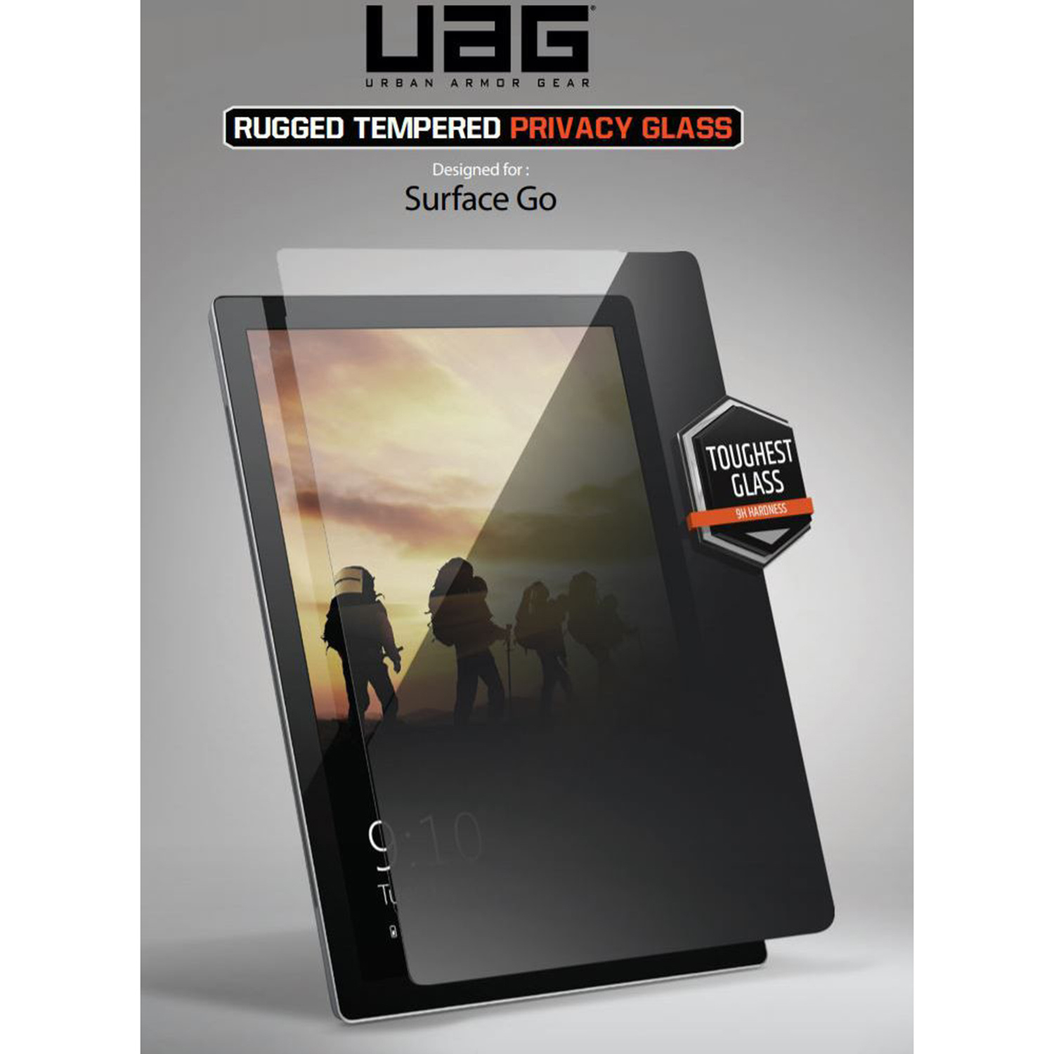 UAG Privacy Rugged Tempered Glass Screenprotector für das Microsoft Surface Go