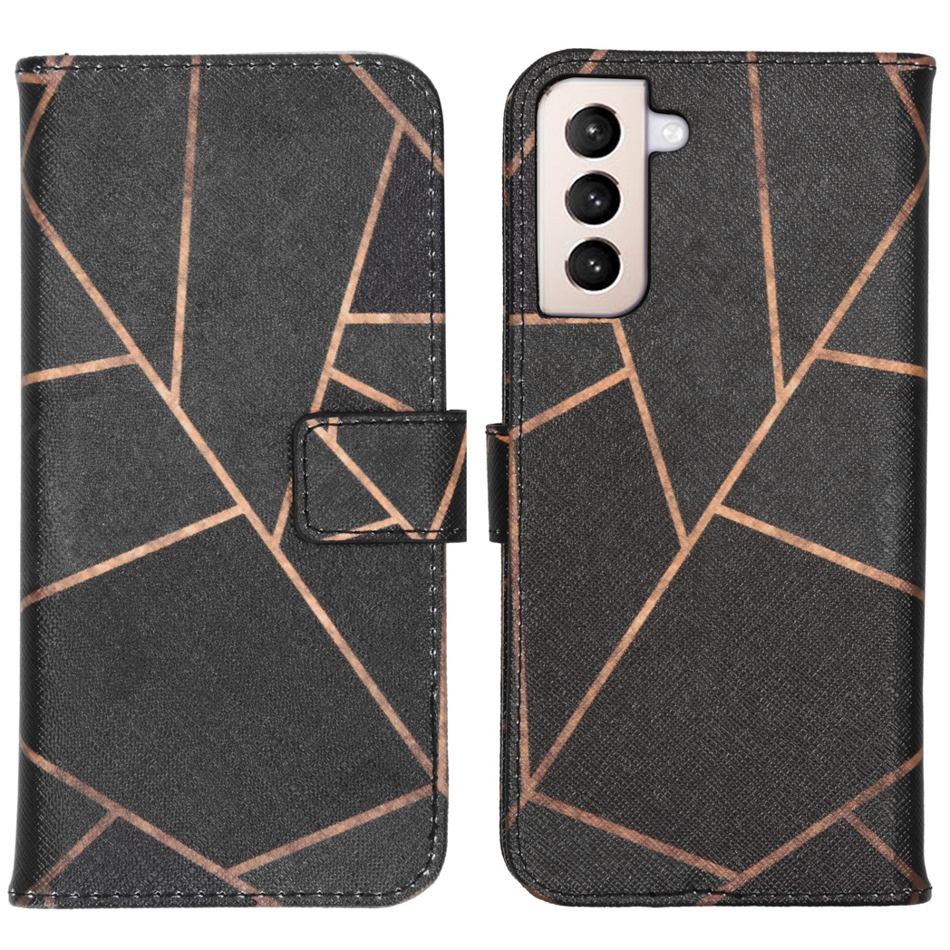 imoshion Design TPU Klapphülle für das Samsung Galaxy S21 Plus - Black Graphic