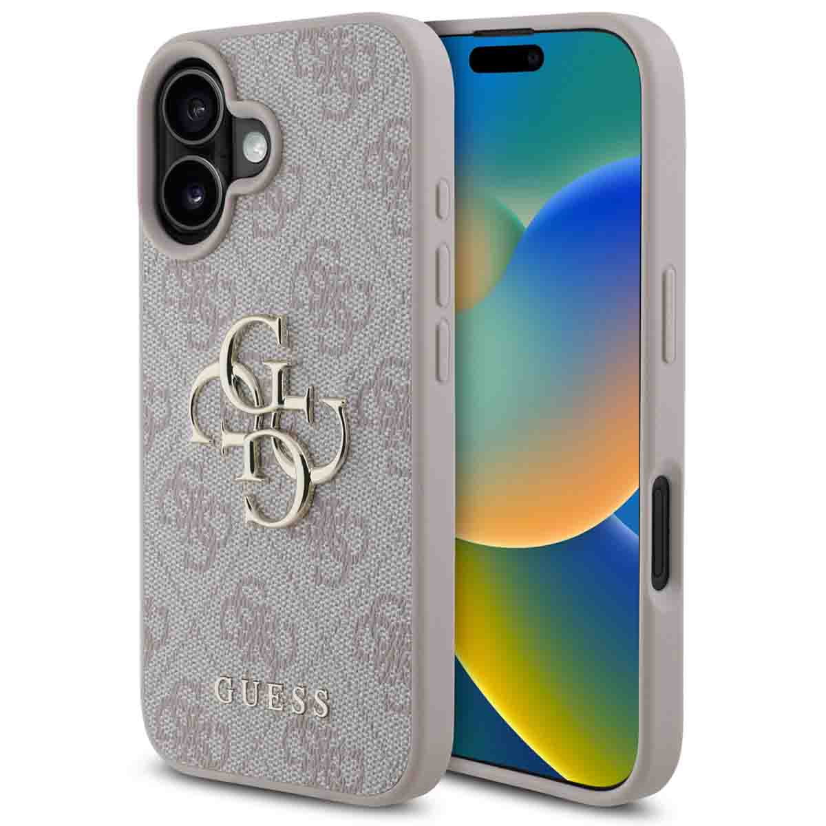 Guess 4G Metal Logo Back Cover für das Apple iPhone 16 - Rosa