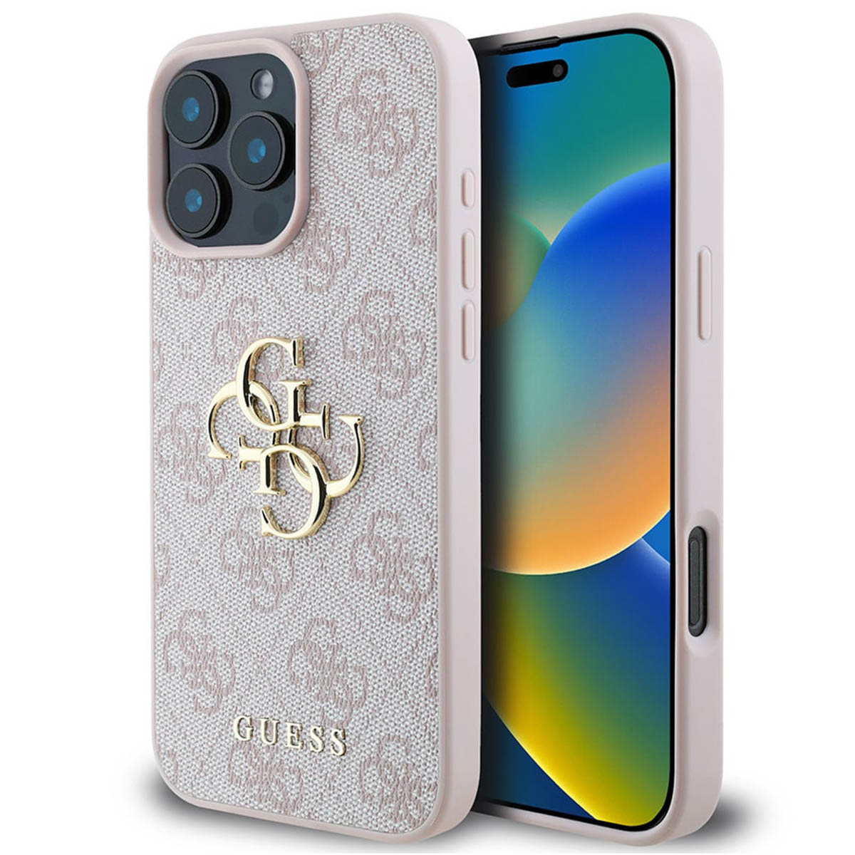 Guess 4G Metal Logo Back Cover für das Apple iPhone 16 Pro Max - Rosa