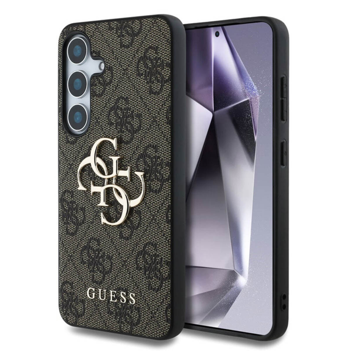 Hülle für Samsung Galaxy S25 S931, Guess, 4G Big Logo, Braun