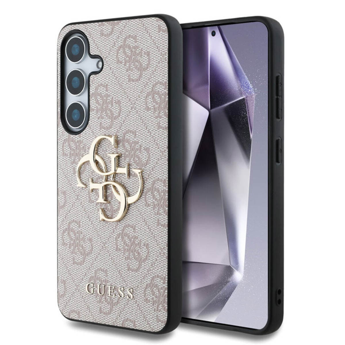 Guess 4G Metal Logo Back Cover für das Samsung Galaxy S25 Plus - Rosa