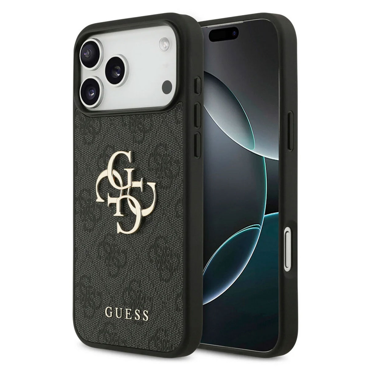 Guess 4G Metal Logo Back Cover für das Apple iPhone 17 Pro Max - Schwarz