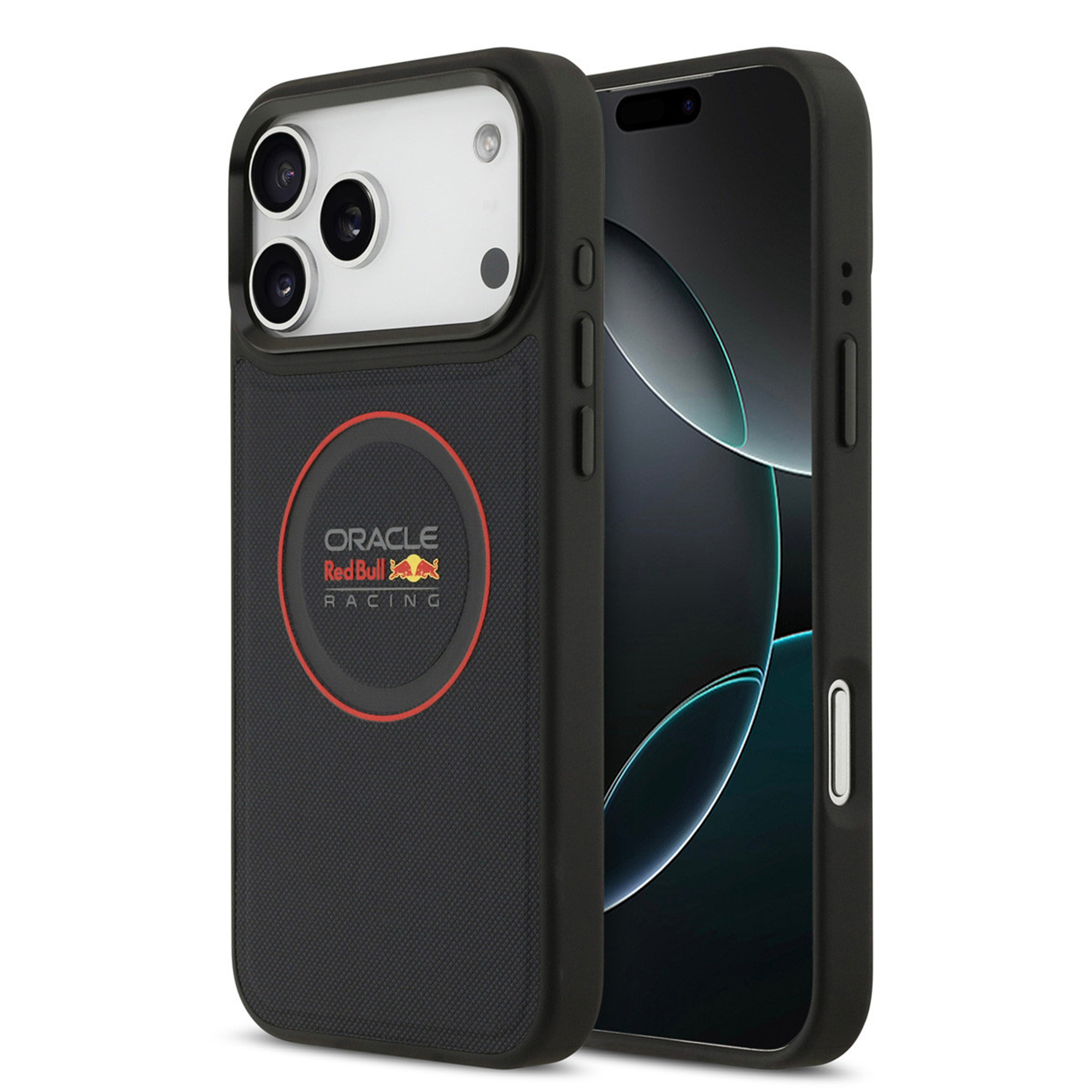 Red Bull Racing Meshed PU Leather Backcover MagSafe für das Apple iPhone 17 Pro - Navy