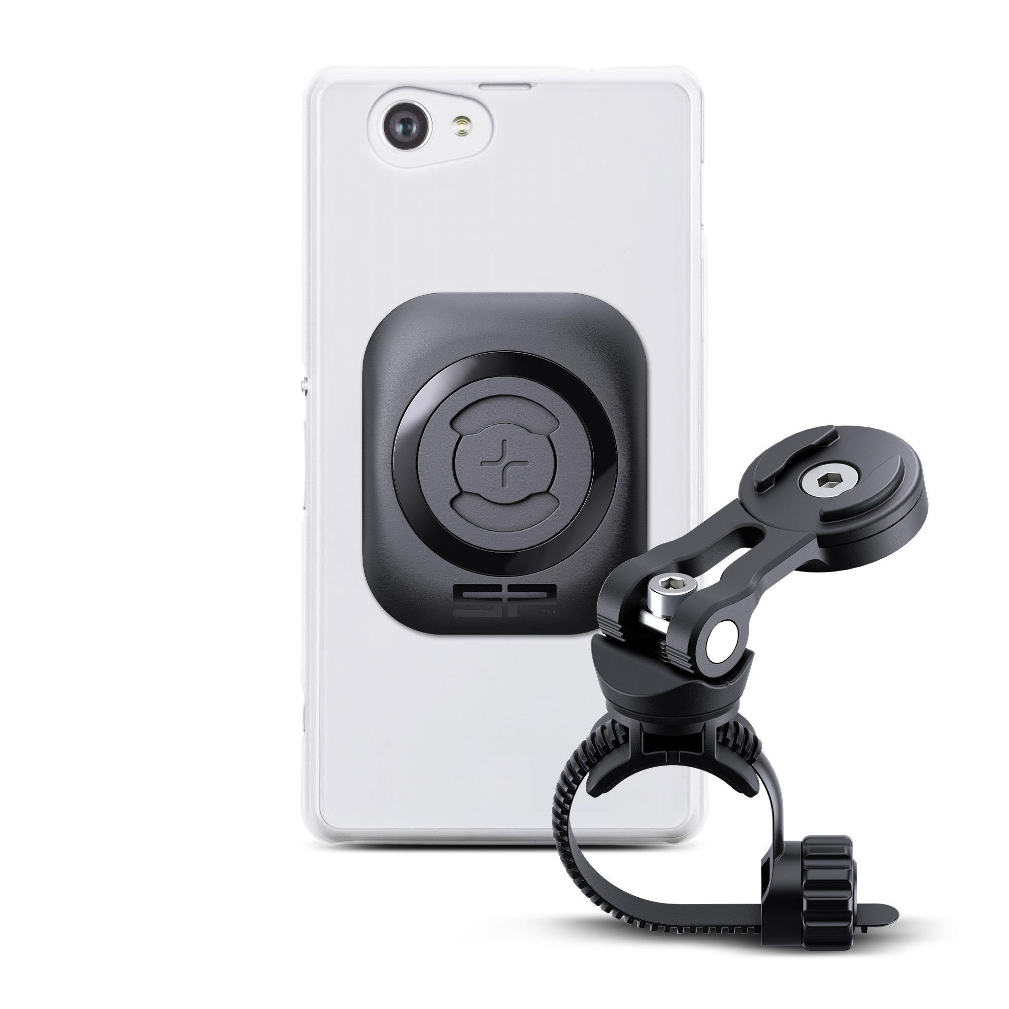 SP Connect Bike Bundle Universal Interface SPC+ Fahrrad-Handyhalterung - Adapter für SPC+ Zubehör - Schwarz
