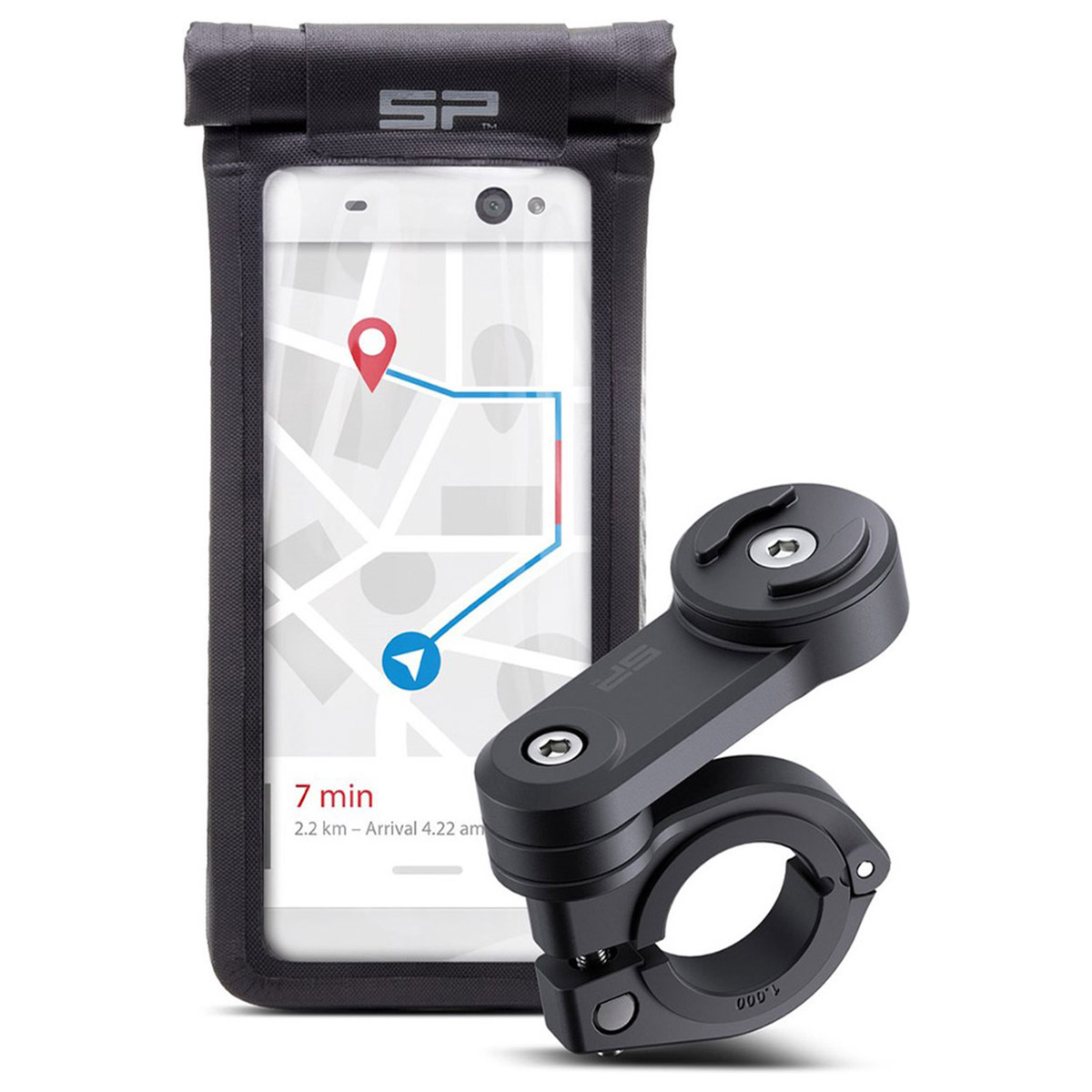 SP Connect Moto Bundle LT Mount und Universal Case SPC+ Fahrrad-/Scooter-/Motorrad-Handyhalterung - Spritzwassergeschützt - Universal - Schwarz