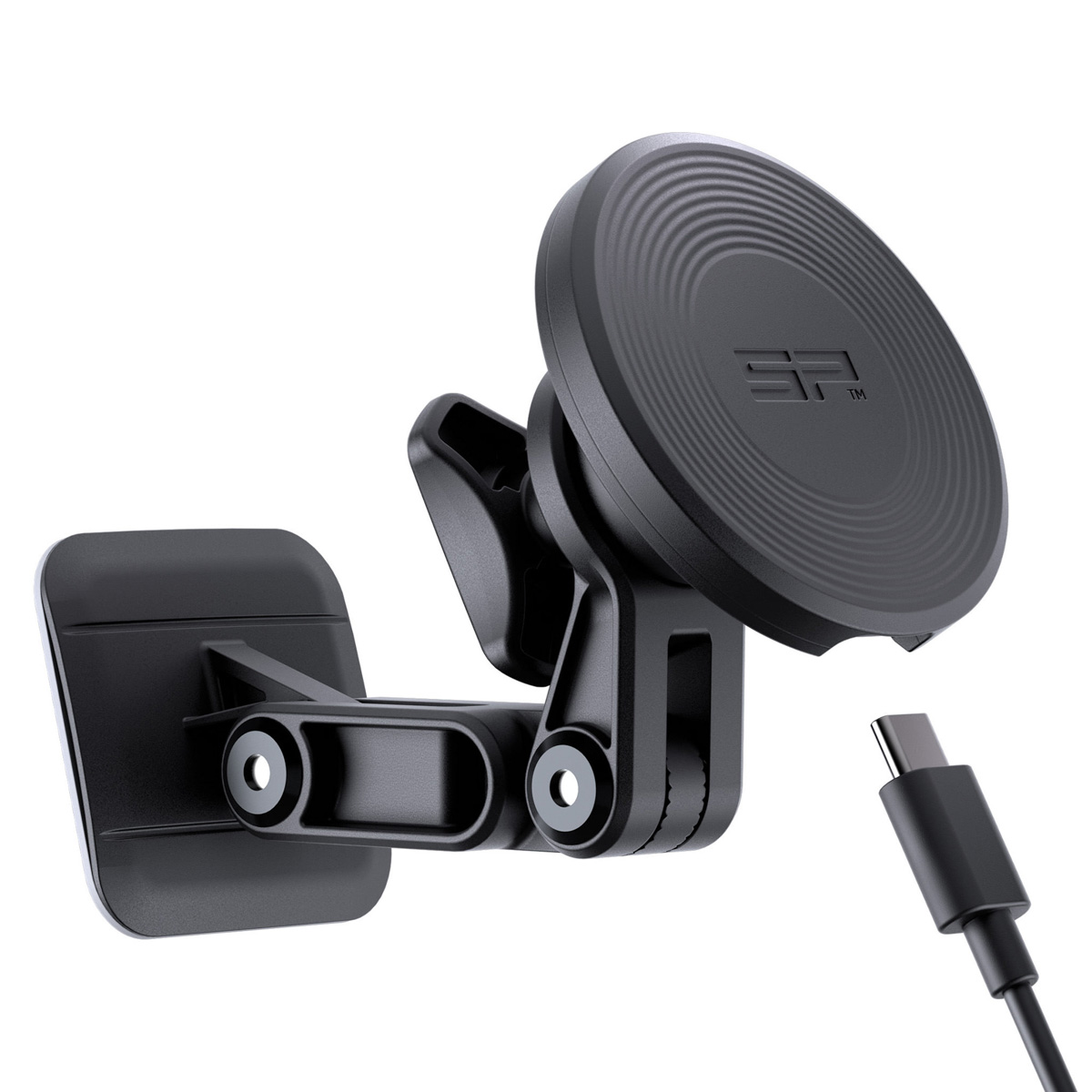 SP Connect SP Charging Adhesive Mount Pro SPC+ – Selbstklebender Handyhalter mit Ladefunktion – Geeignet für SPC+ Hüllen – Schwarz