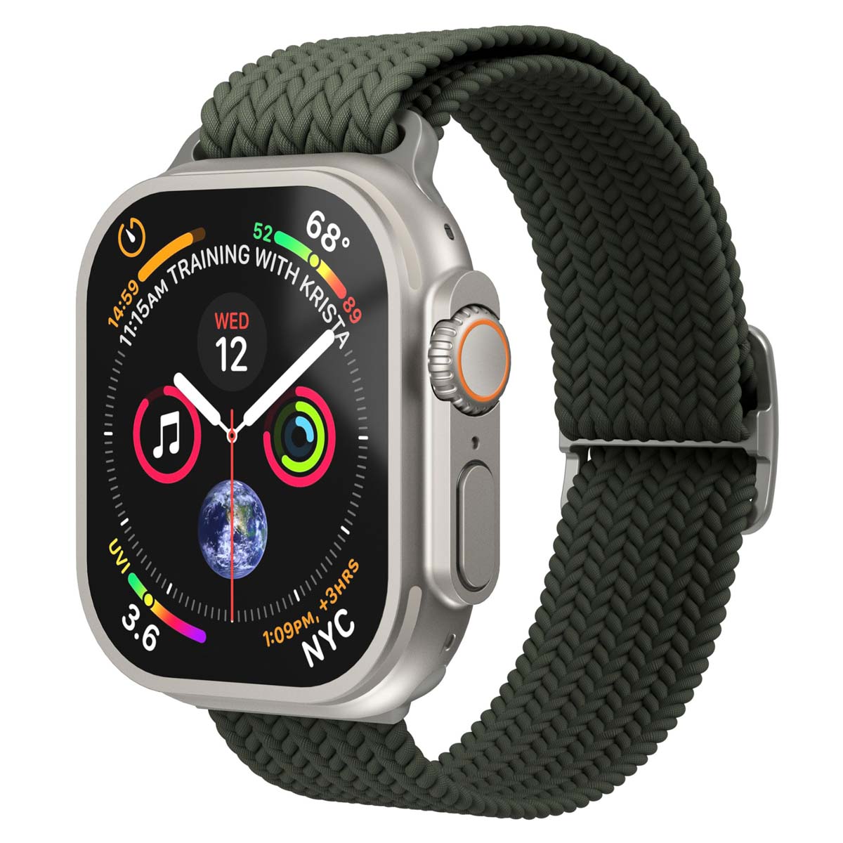 Vonmählen Woven Loop für Apple Watch 40/41/42mm, Olive; Ersatzarmband