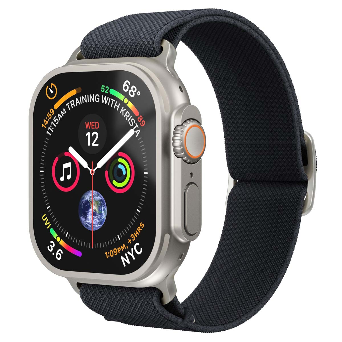 Vonmählen Classic Nylon Loop Armband für Apple Watch | 44/45/46/49 mm - Navy