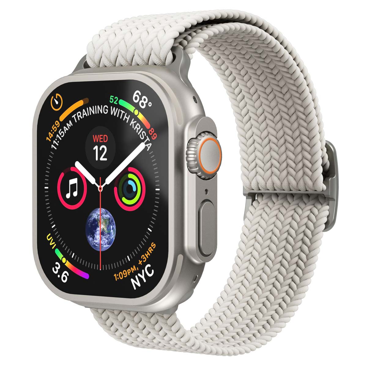 Vonmählen Woven Loop Armband für  Apple Watch | 44/45/46/49 mm - Cream