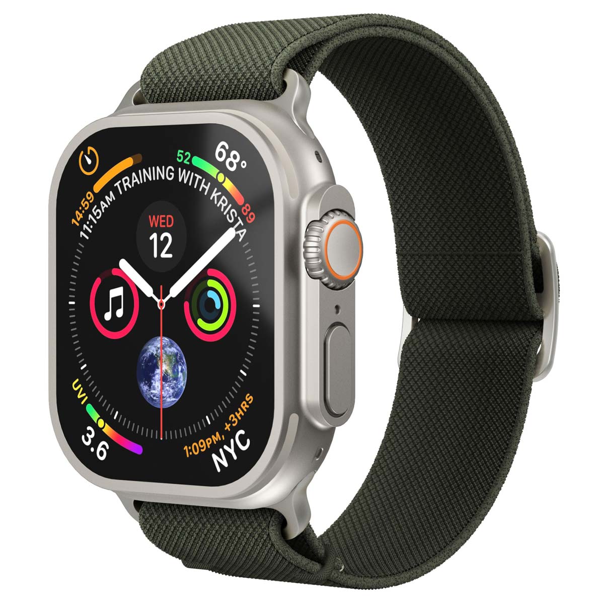 Vonmählen Classic Nylon Loop Armband für  Apple Watch | 44/45/46/49 mm - Olive