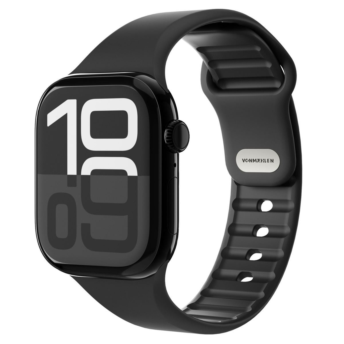 Vonmählen Classic Band 2 für Apple Watch 42/44/45/49mm, Black; Ersatzarmband