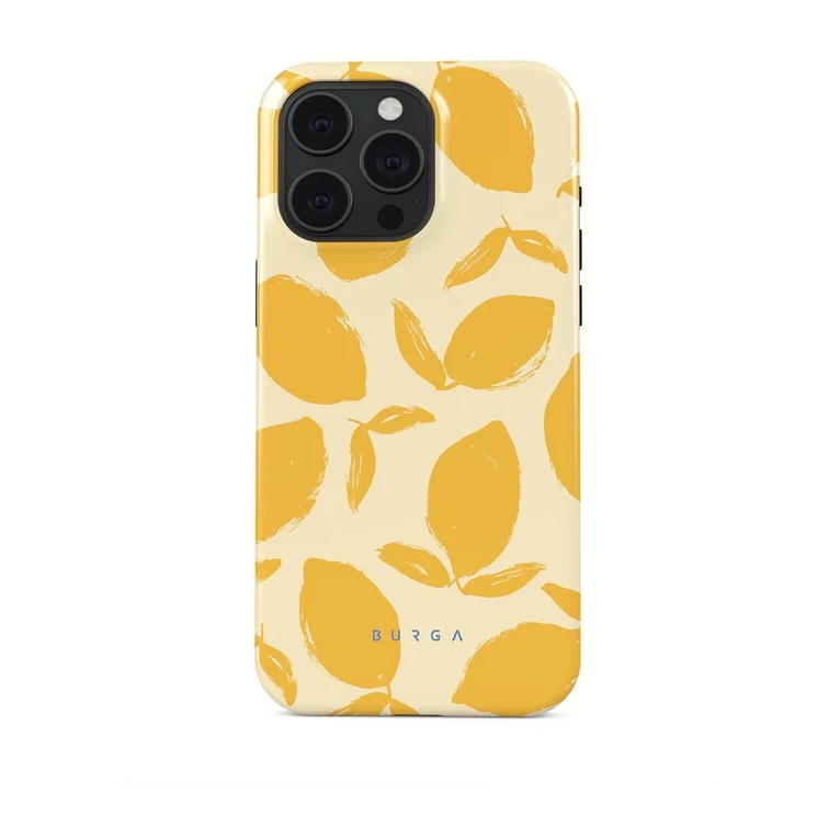Burga Tough Back Cover MagSafe für das Apple iPhone 15 Pro - Lemon Tart
