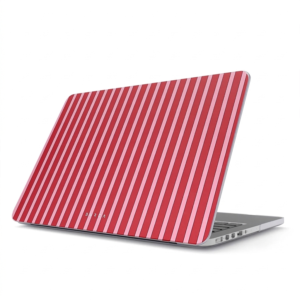 Burga Hardshell Hülle für das Apple MacBook Air 13 Zoll (2022 / 2024 M3 / 2025 M4 / 2026 M5) - Strawberry Jam