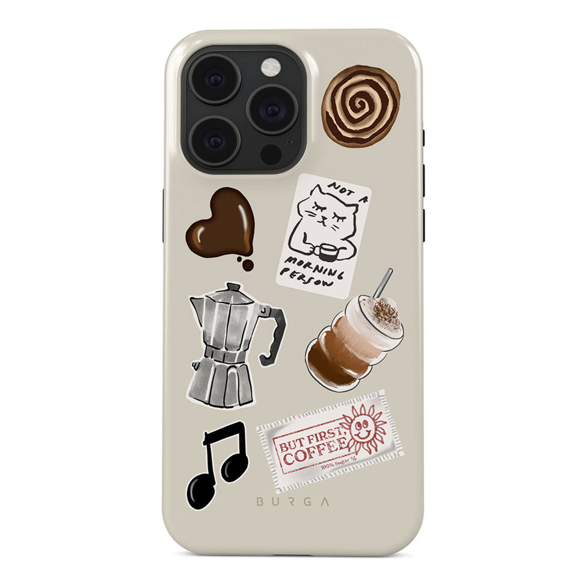 Burga Tough Back Cover MagSafe für das Apple iPhone 15 Pro - Oat Milk Please