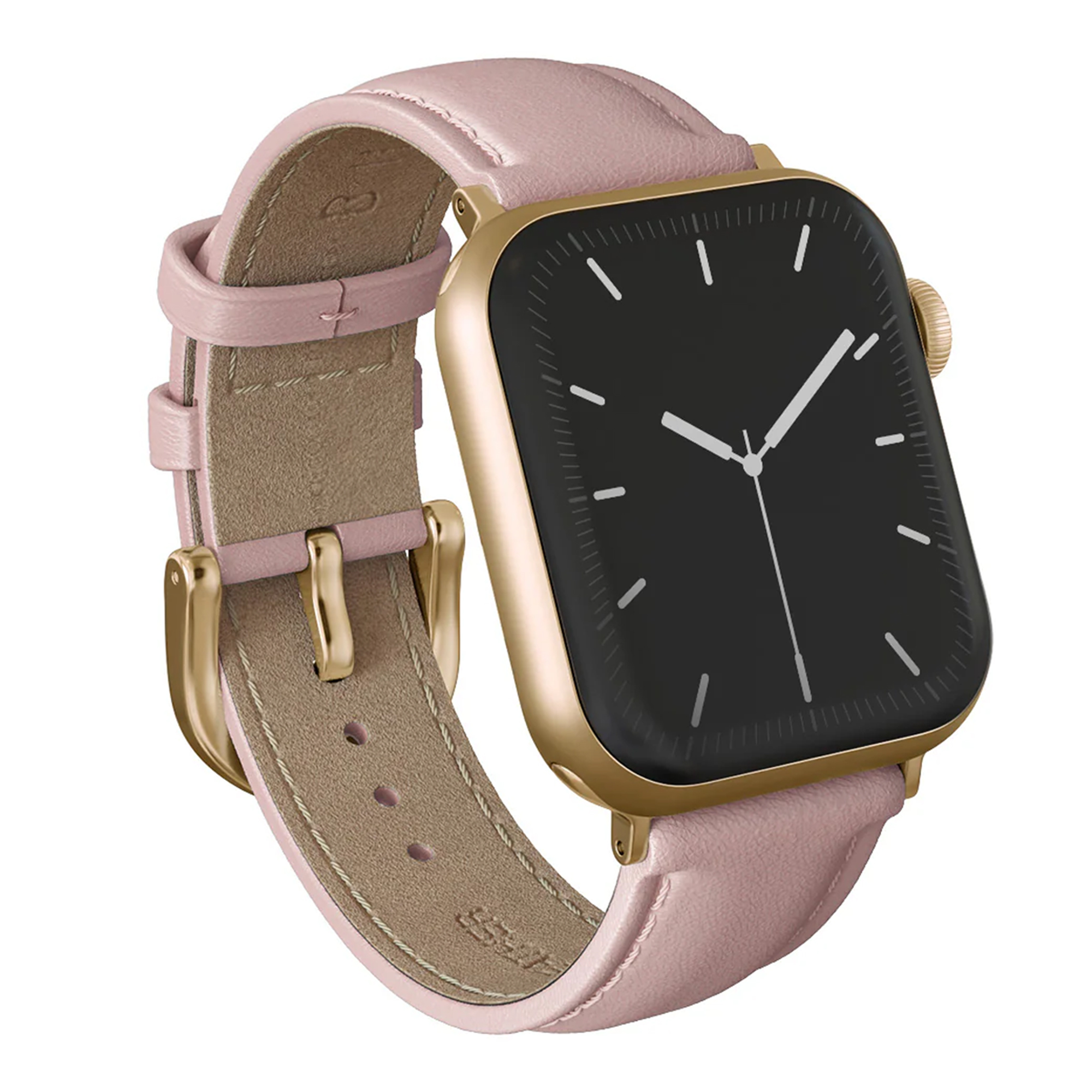 Burga Armband aus echtem Leder für  Apple Watch | 38/40/41/42 mm – Pillow Talk / Gold