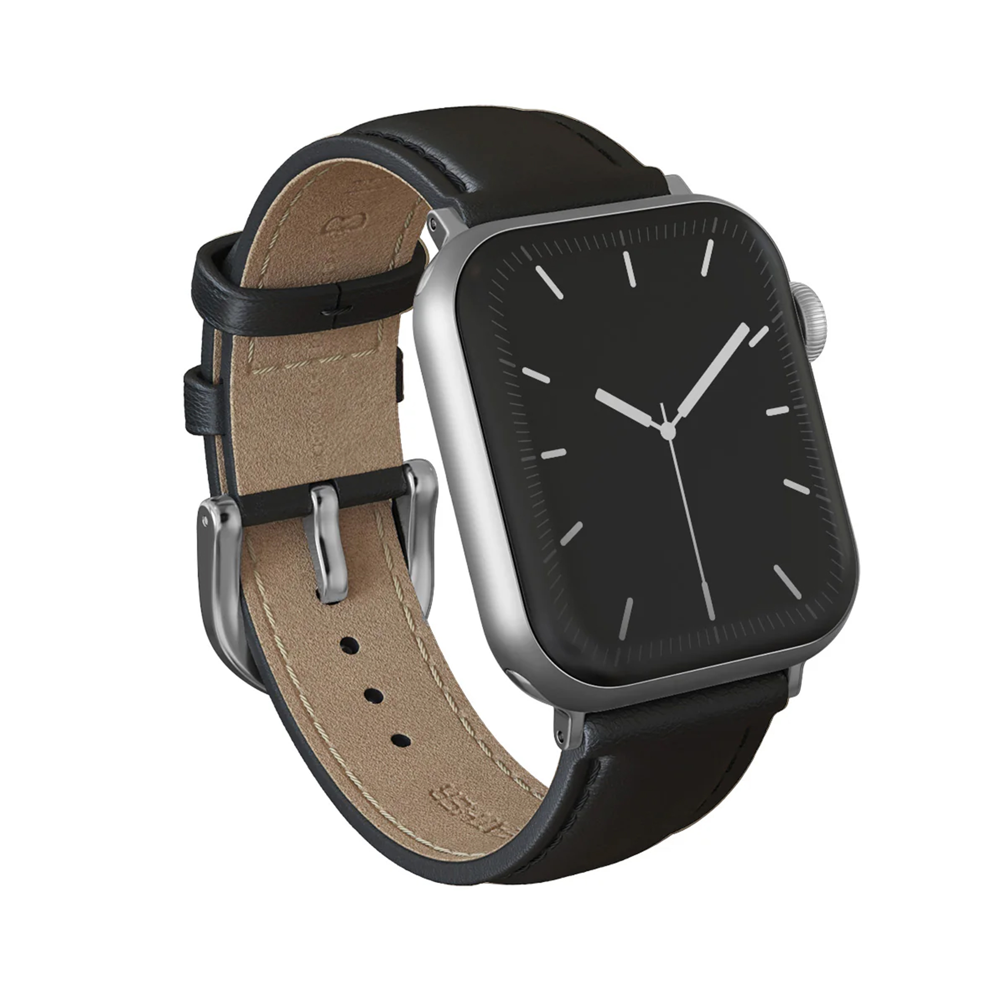Burga Armband aus echtem Leder für Apple Watch | 38/40/41/42 mm - Don't Text / Silver